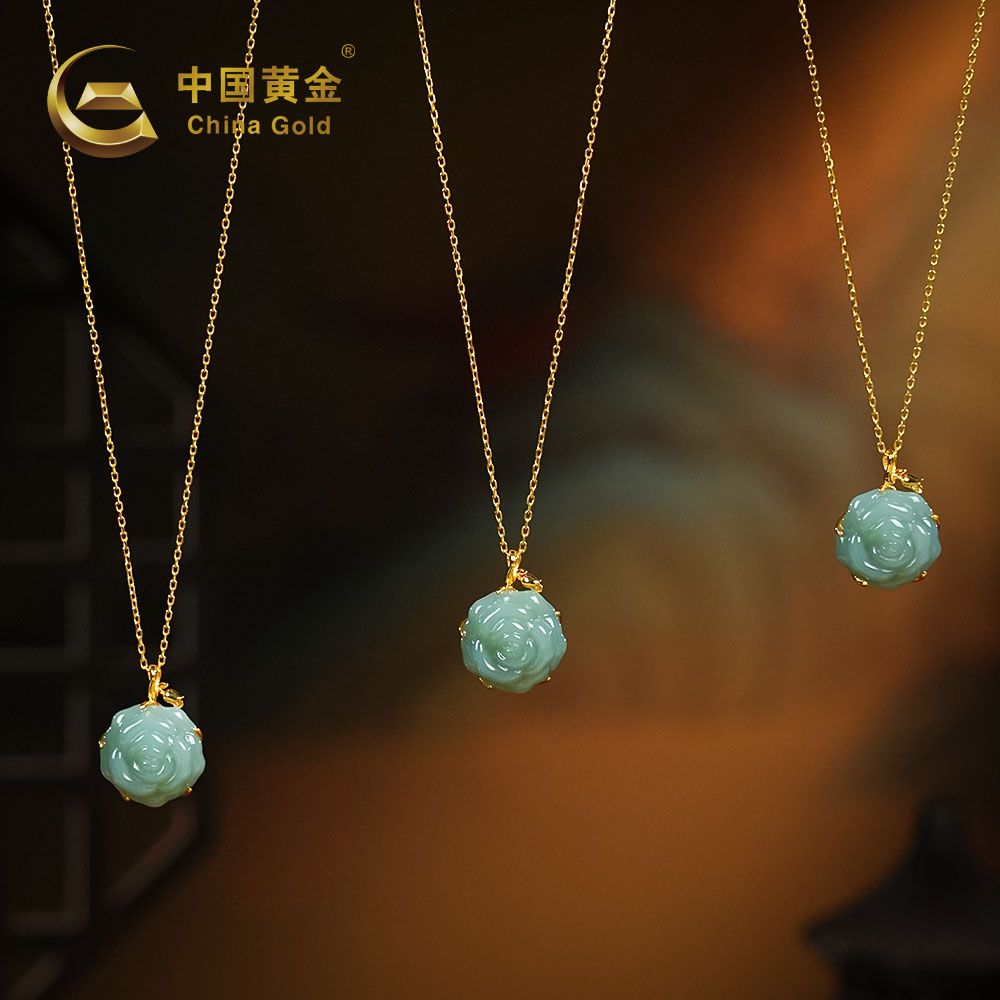 18K Gold Russian Hetian Nephrite Jade Pendant — Russian jade