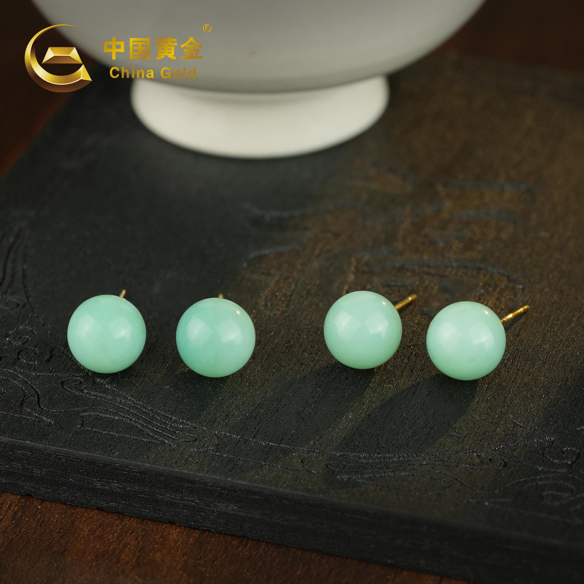 Qinghai Green Nephrite Jade Earrings — Qinghai jade