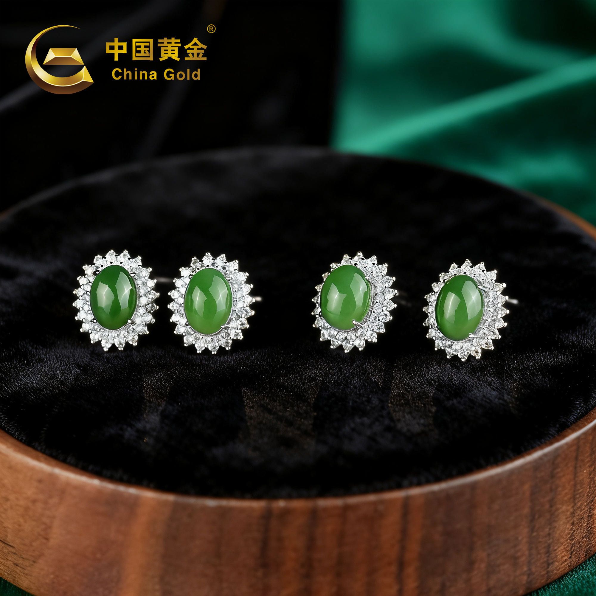 Russian Green Nephrite Jade Earrings — Russian jade