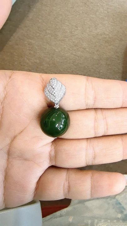 Russian Green Nephrite Jade Pendant — Russian jade