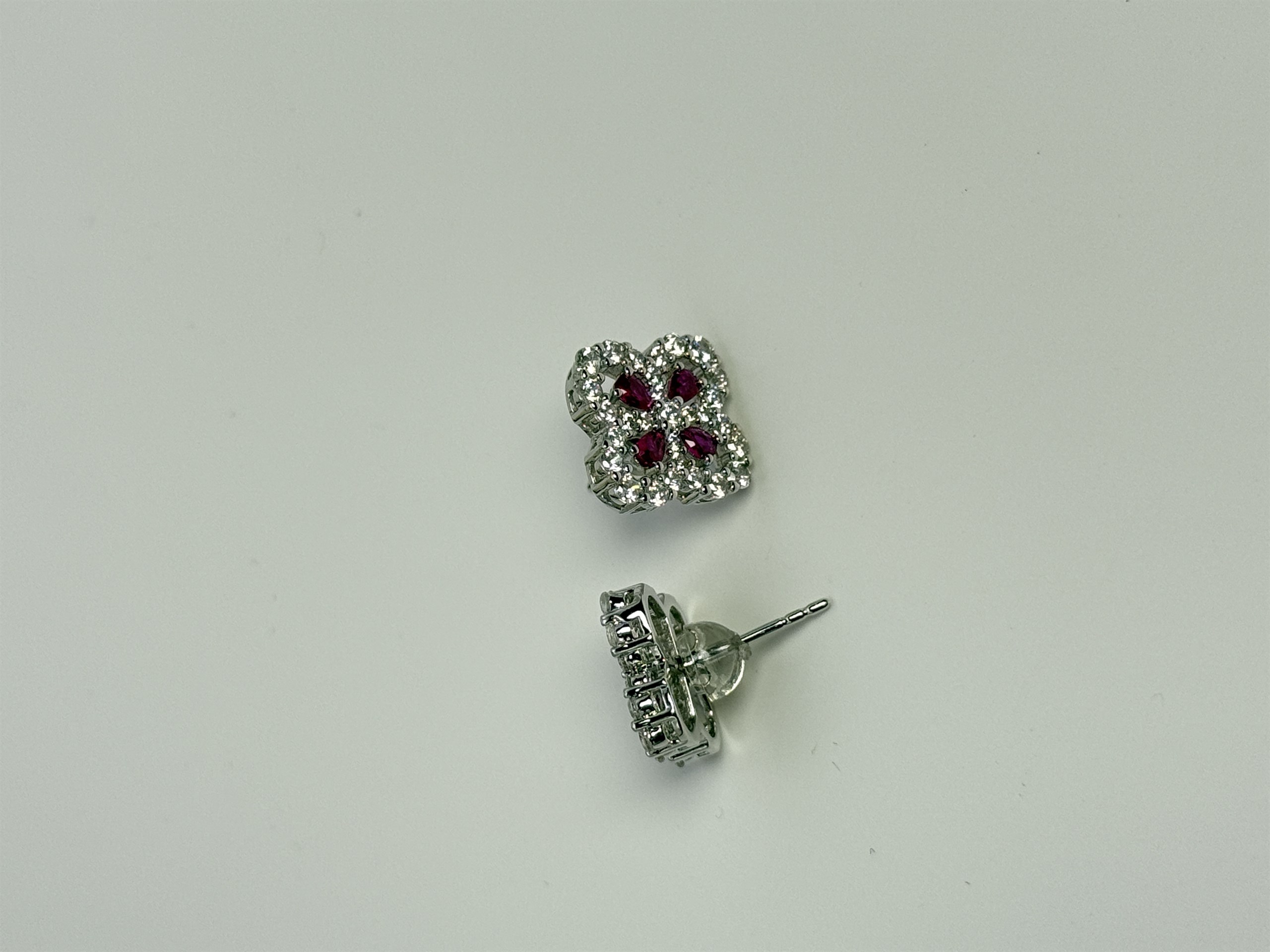 Red Lab-created Ruby Earrings — lab-created ruby, SKU JW-017