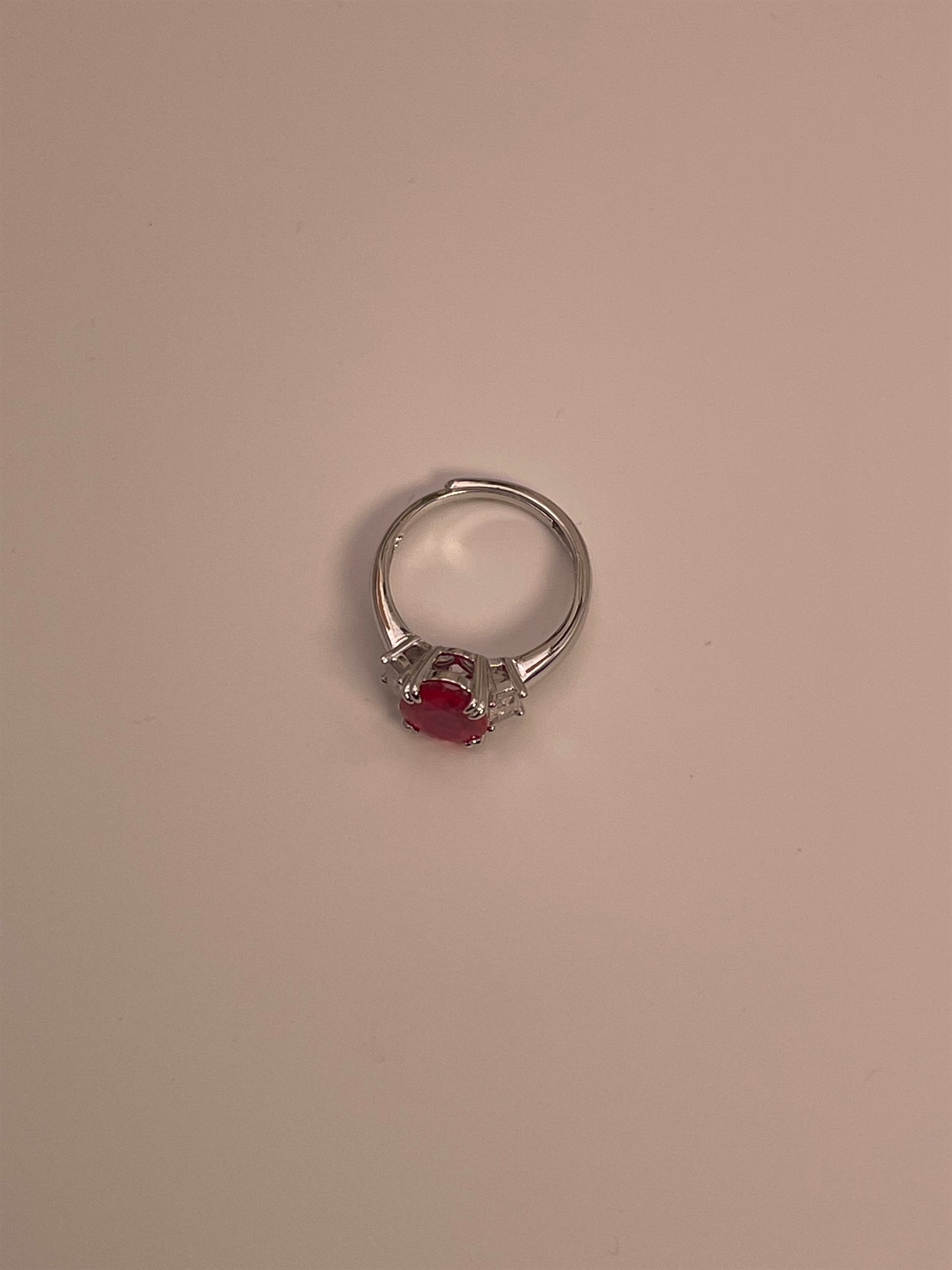 Red Lab-created Ruby Ring — lab-created ruby, SKU JW-039