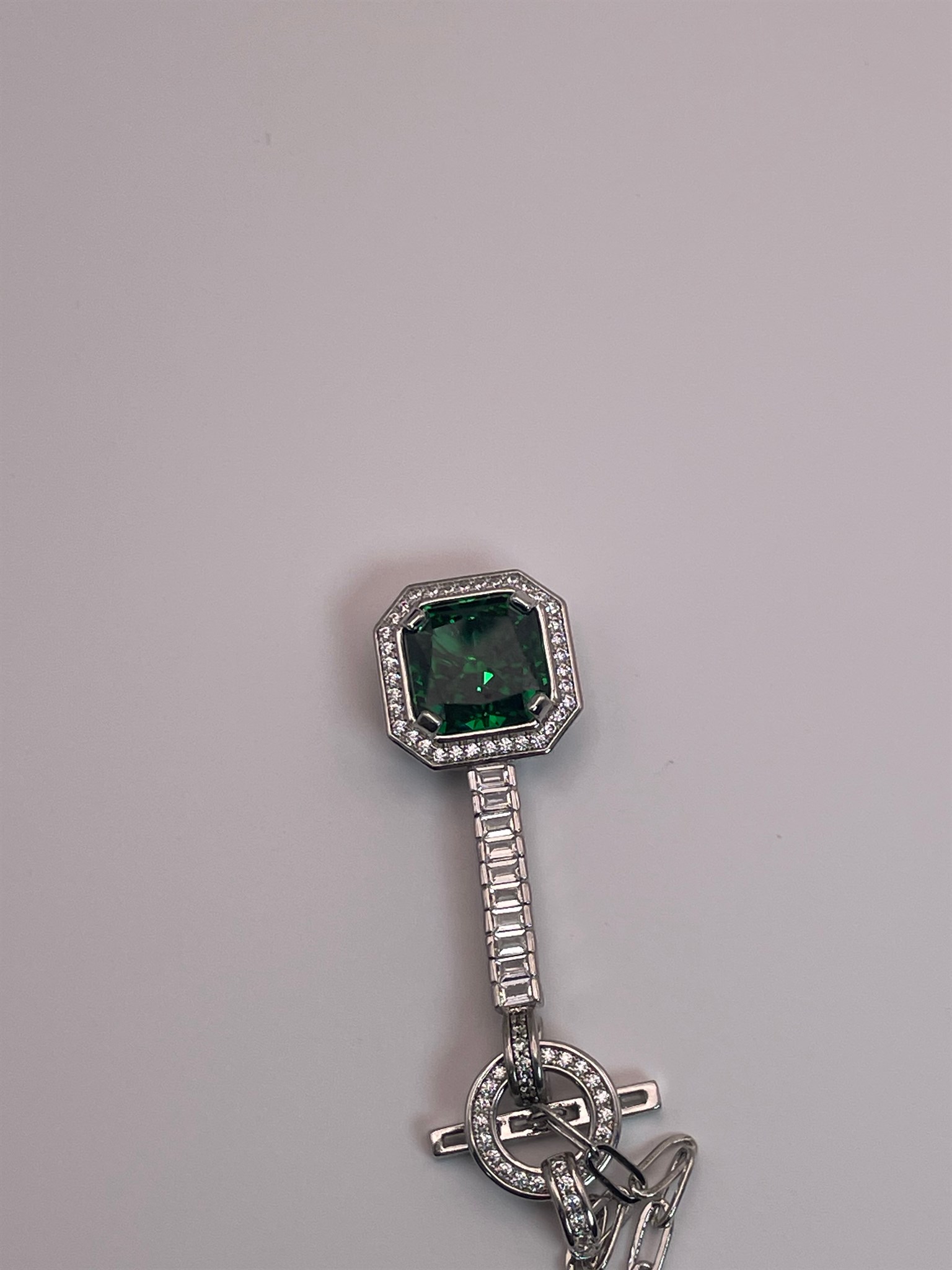 Green Cubic Zirconia Necklace — cubic zirconia, SKU JW-058