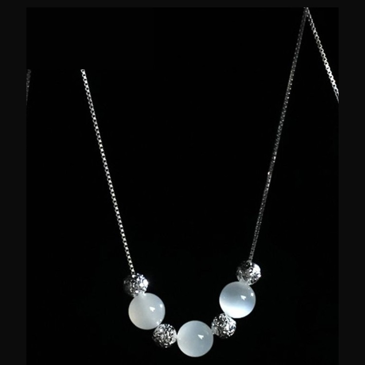 Qinghai Hetian Nephrite Jade Necklace — nephrite jade, SKU Z719